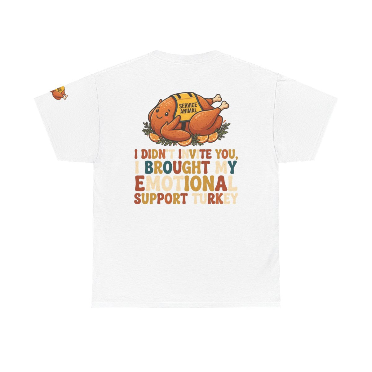 Color: White | Emotional Support Turkey Premium Graphic Tee