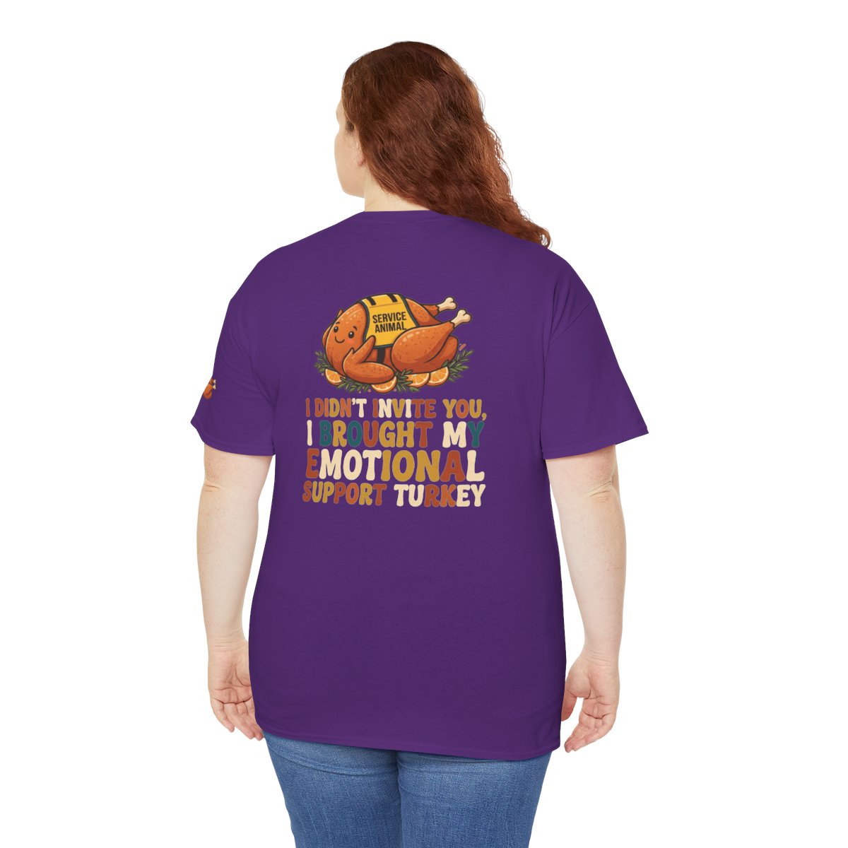 Color: Purple | Emotional Support Turkey Premium Graphic Tee