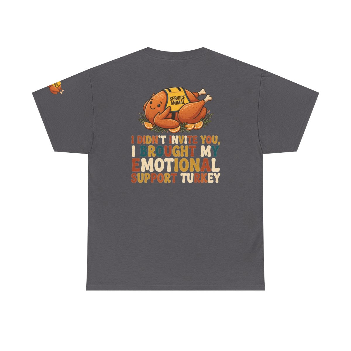 Color: Charcoal | Emotional Support Turkey Premium Graphic Tee