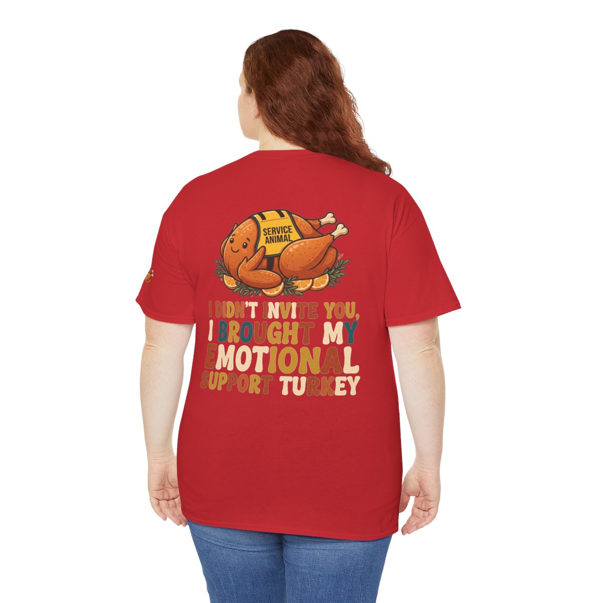 Color: Red | Emotional Support Turkey Premium Graphic Tee