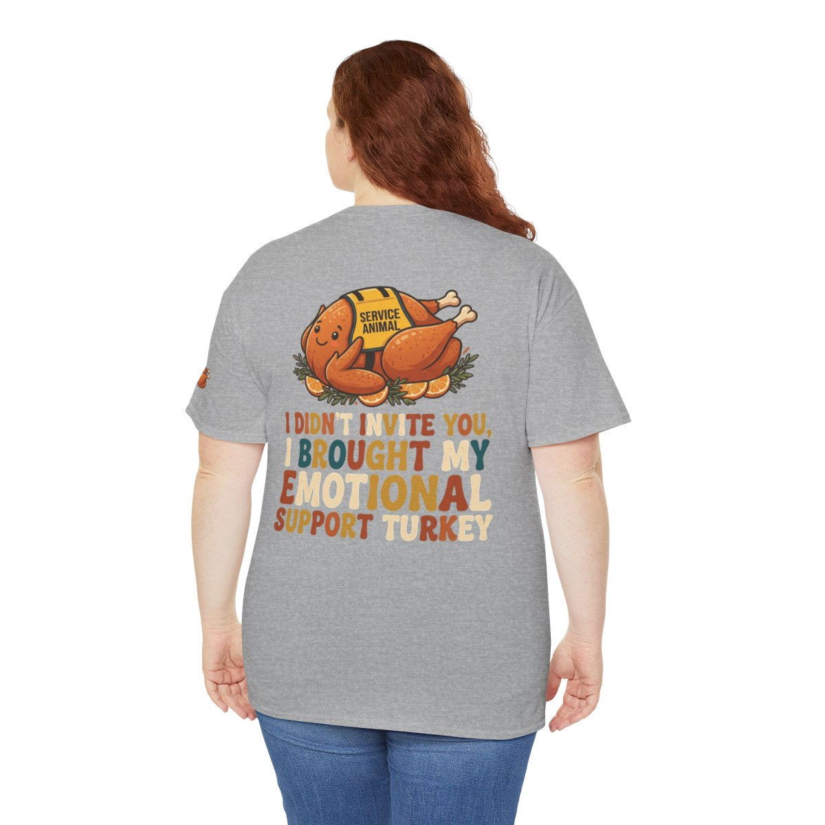 Color: Sport Grey | Emotional Support Turkey Premium Graphic Tee