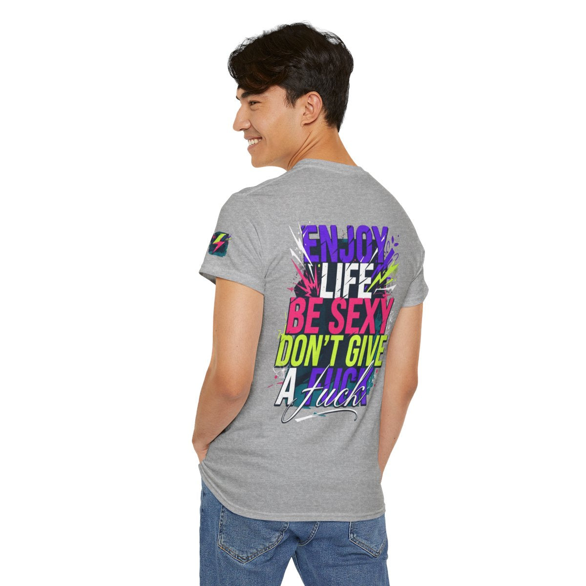 Color: Sport Grey | Enjoy Life Be Sexy Premium Graphic Tee