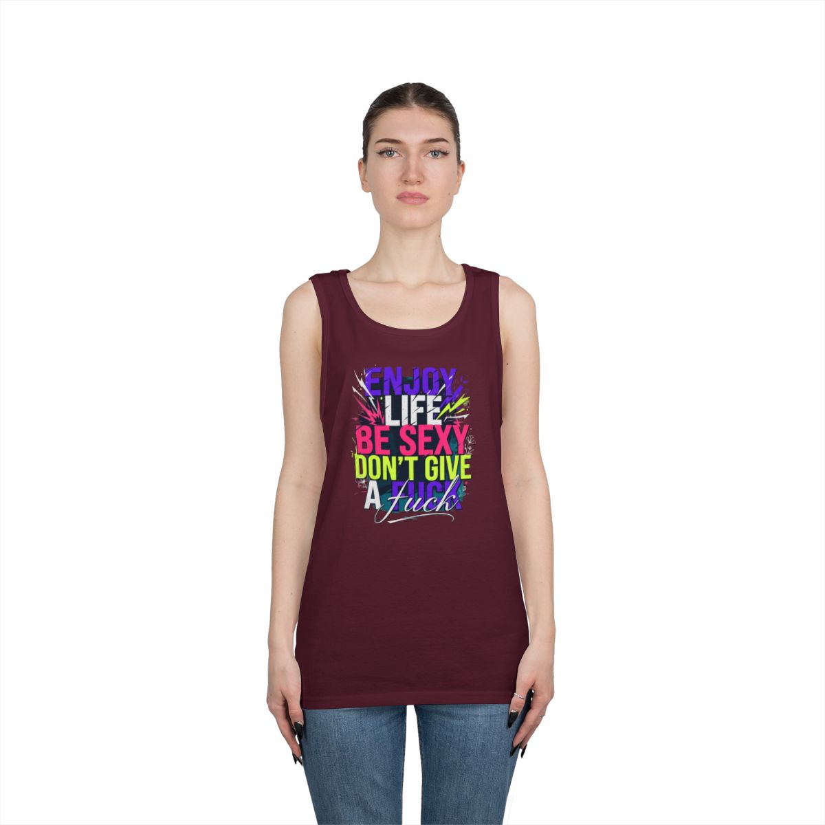 Color: Maroon | Enjoy Life Be Sexy Tank Top