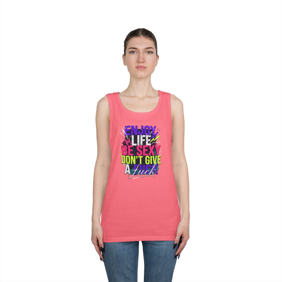Color: Safety Pink | Enjoy Life Be Sexy Tank Top