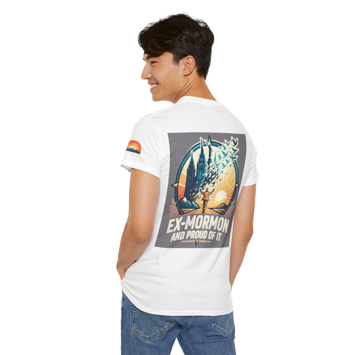 Color: White | Ex Mormon Premium Graphic Tee