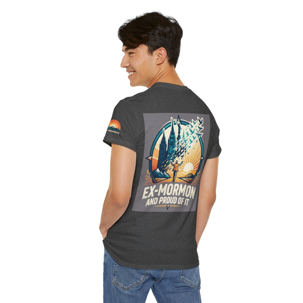Color: Dark Heather | Ex Mormon Premium Graphic Tee