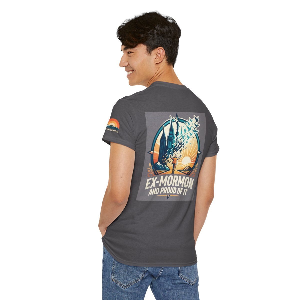 Color: Charcoal | Ex Mormon Premium Graphic Tee