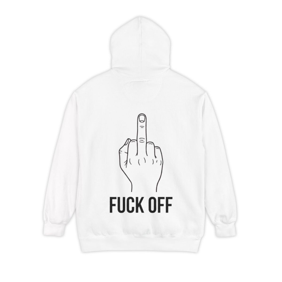 Color: White | F@#% OFF Garment-Dyed Hoodie