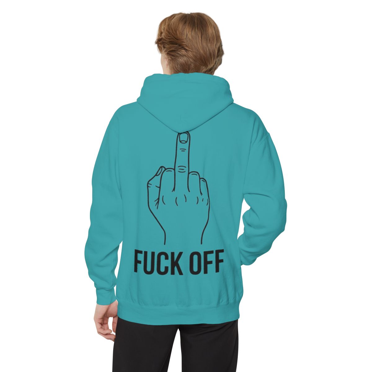 Color: Seafoam | F@#% OFF Garment-Dyed Hoodie