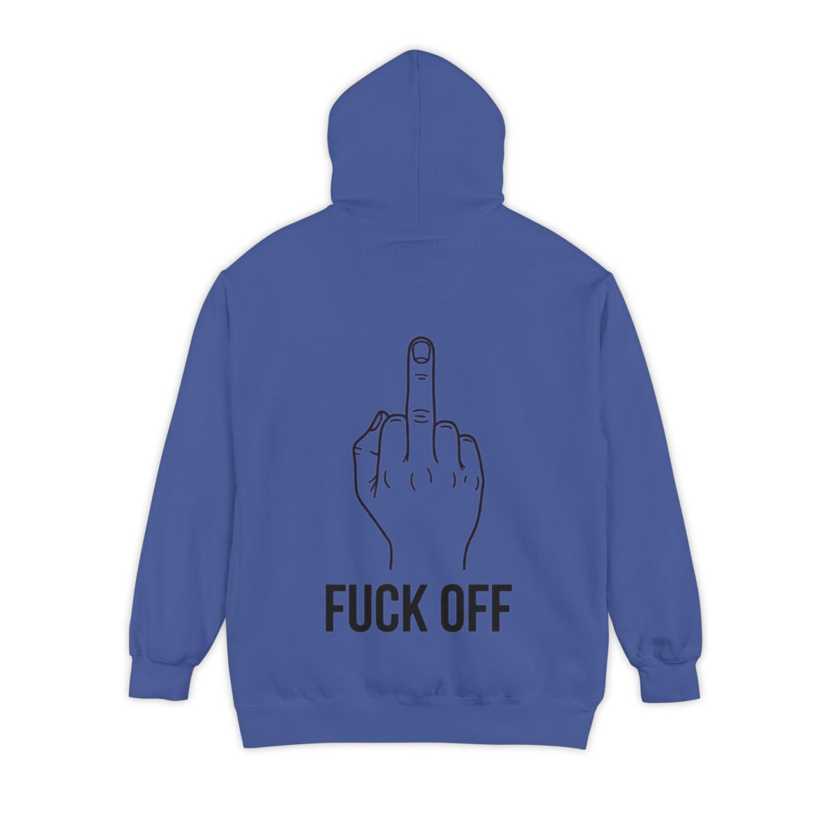 Color: Flo Blue | F@#% OFF Garment-Dyed Hoodie