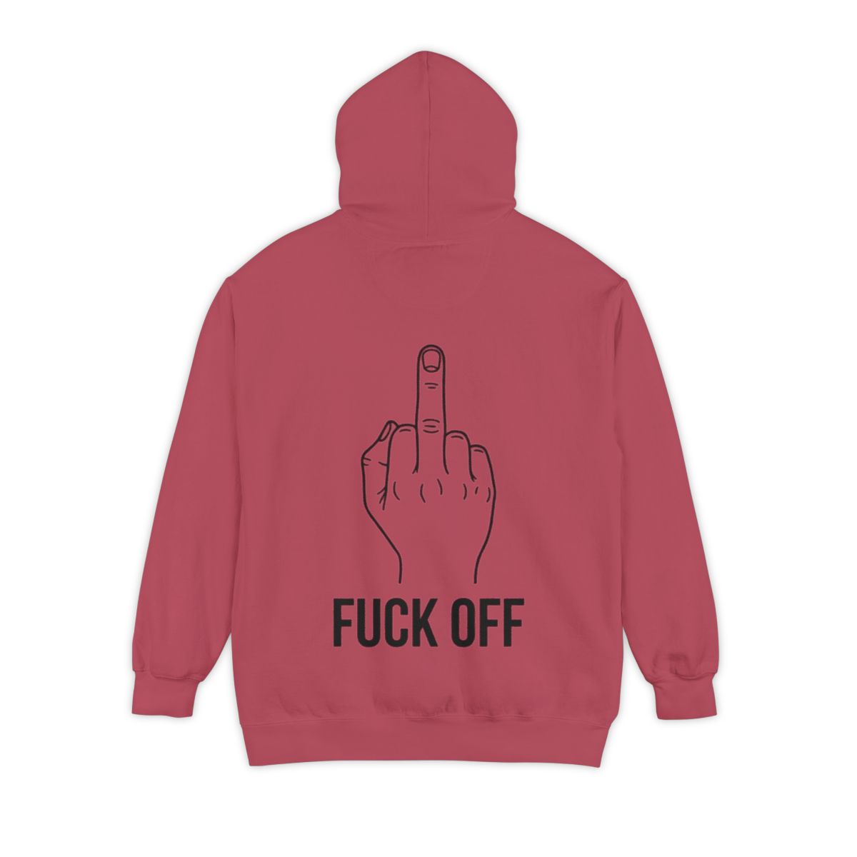 Color: Crimson | F@#% OFF Garment-Dyed Hoodie