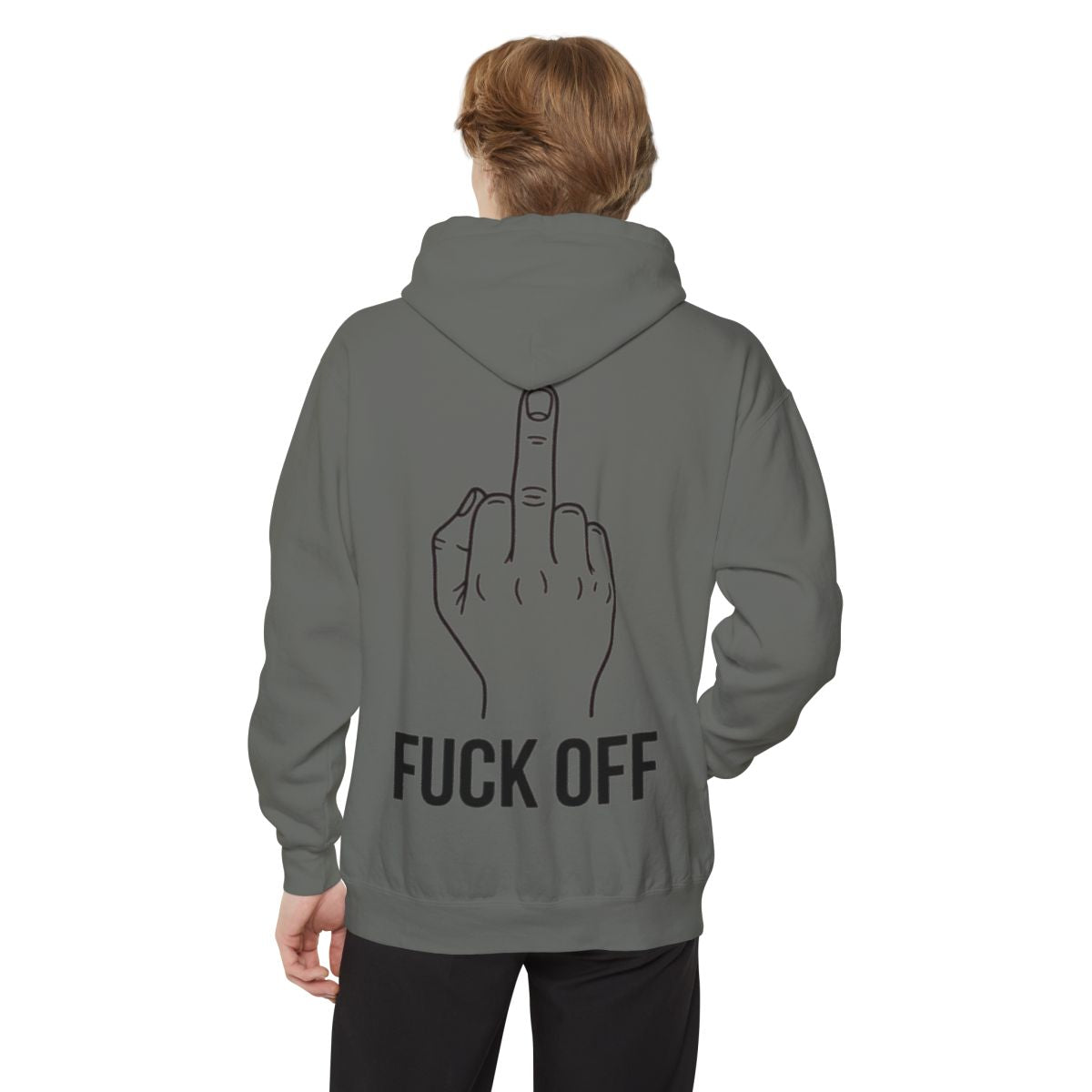 Color: Grey | F@#% OFF Garment-Dyed Hoodie
