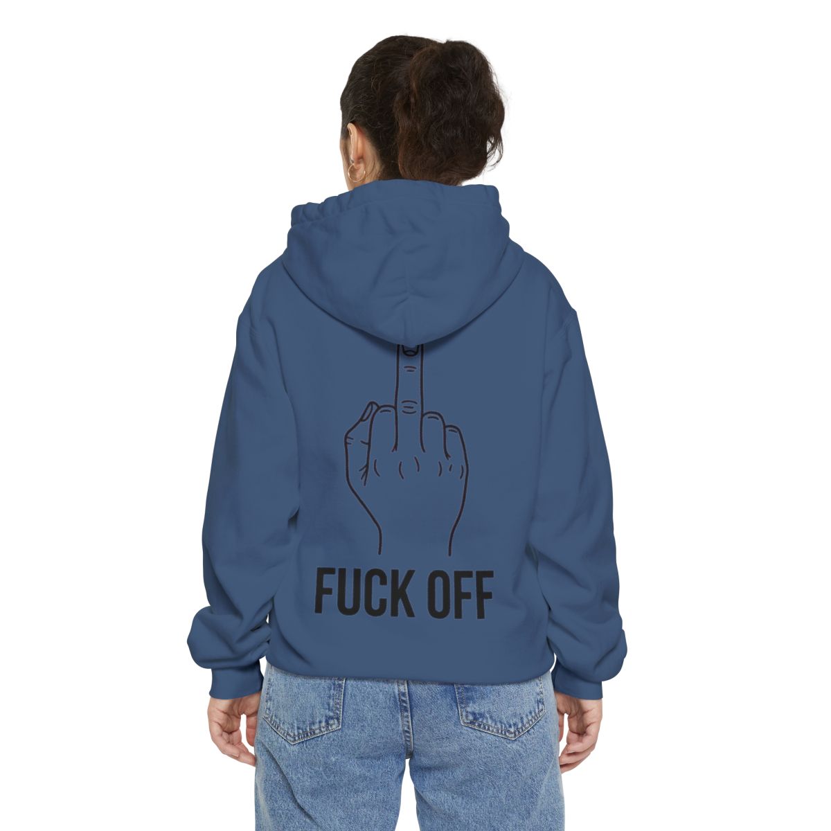 Color: True Navy | F@#% OFF Garment-Dyed Hoodie