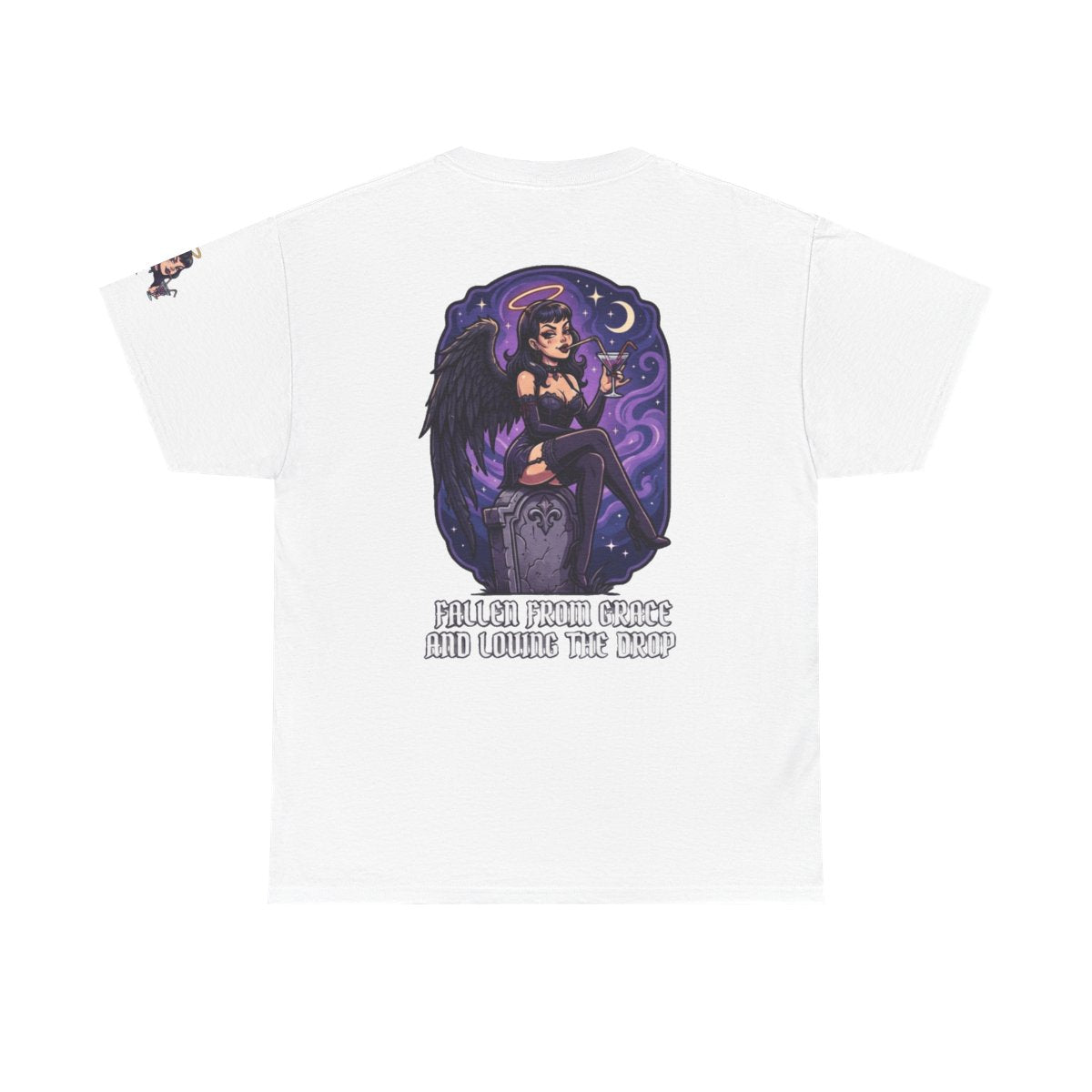 Color: White | Fallen From Grace and Loving the Drop Premium Graphic Tee