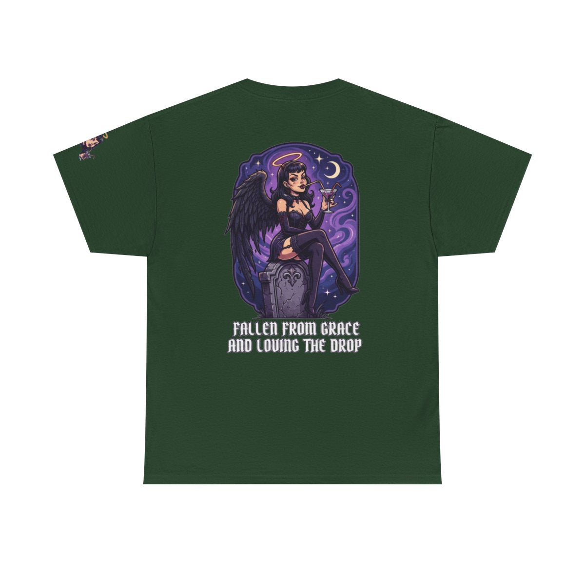 Color: Forest Green | Fallen From Grace and Loving the Drop Premium Graphic Tee