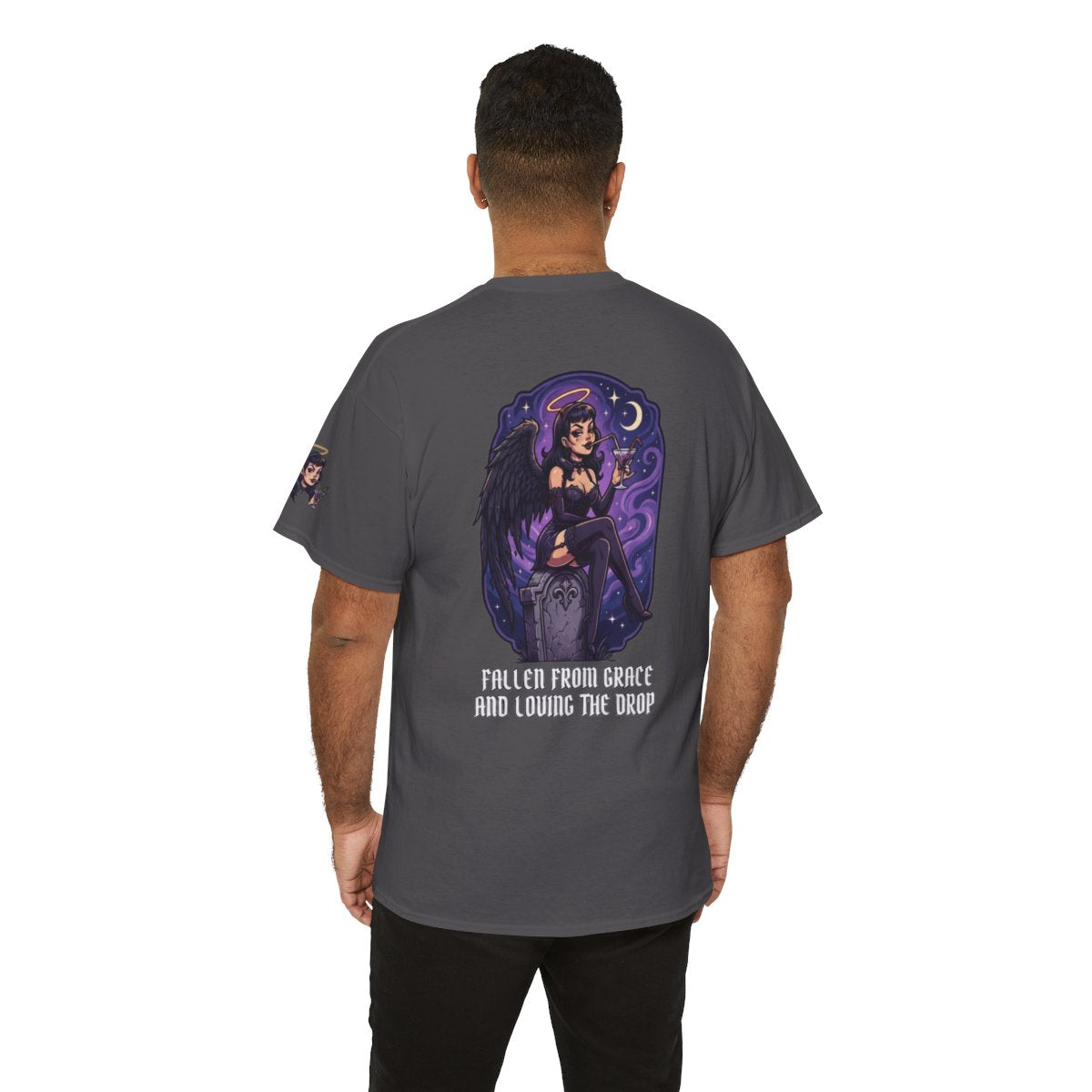 Color: Charcoal | Fallen From Grace and Loving the Drop Premium Graphic Tee