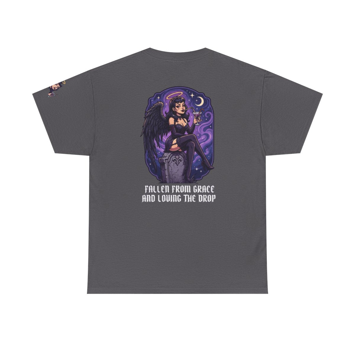 Color: Charcoal | Fallen From Grace and Loving the Drop Premium Graphic Tee
