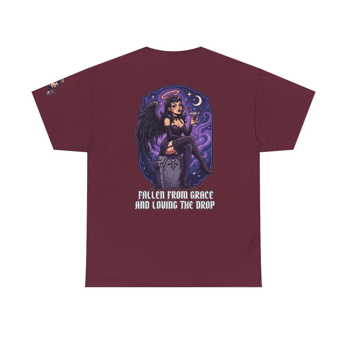 Color: Maroon | Fallen From Grace and Loving the Drop Premium Graphic Tee