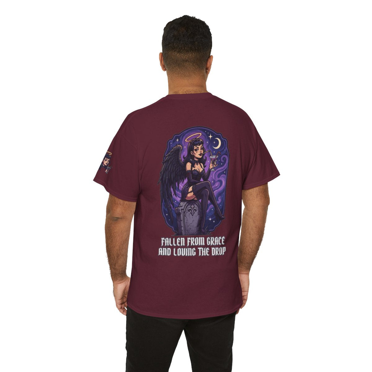 Color: Maroon | Fallen From Grace and Loving the Drop Premium Graphic Tee