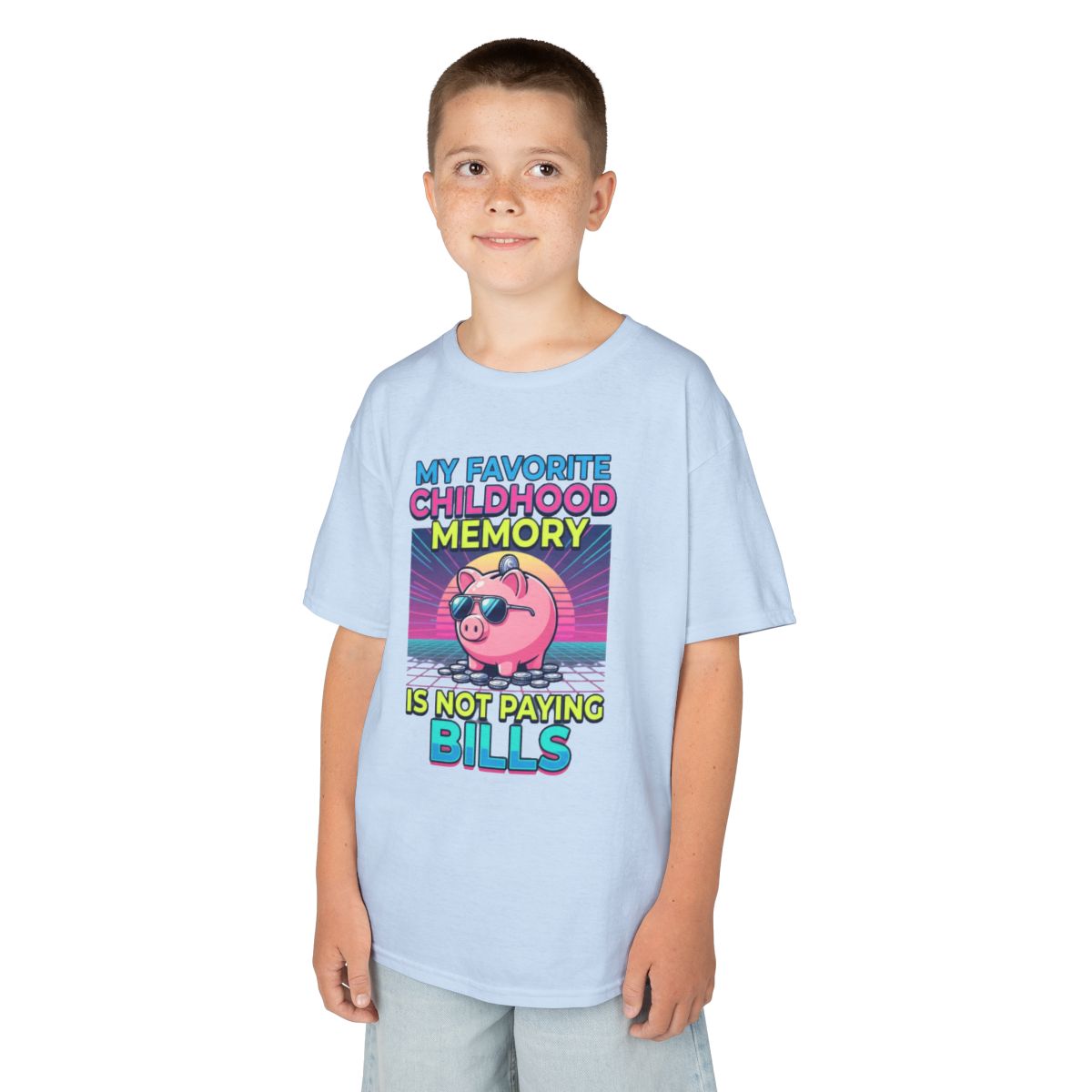 Color: Light Blue | Favortie Childhood Memories - Not Paying Bills Kids Tee