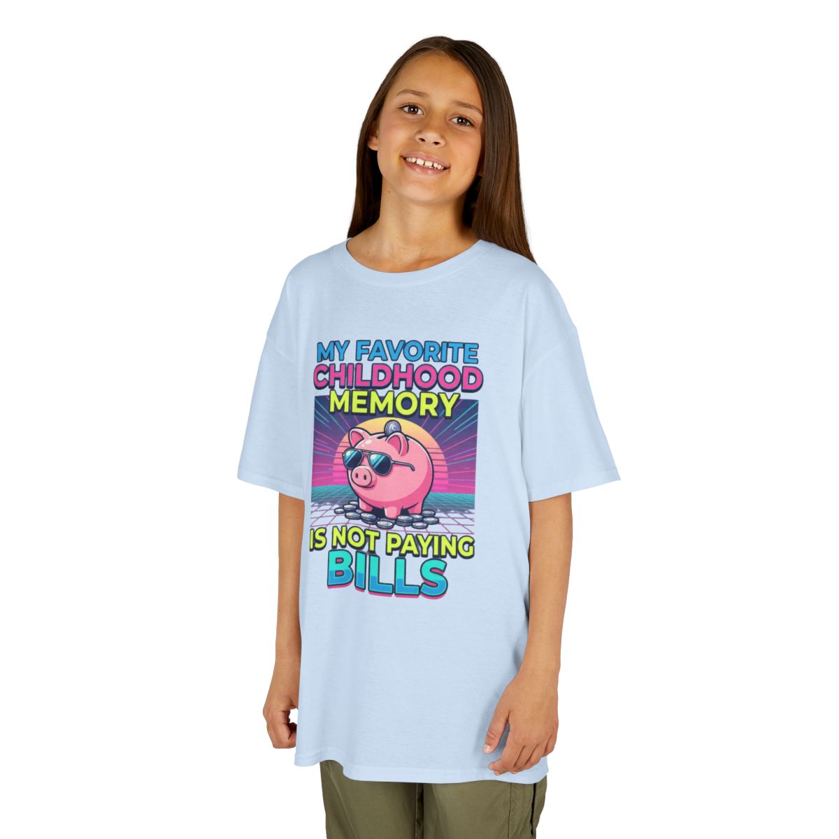 Color: Light Blue | Favortie Childhood Memories - Not Paying Bills Kids Tee