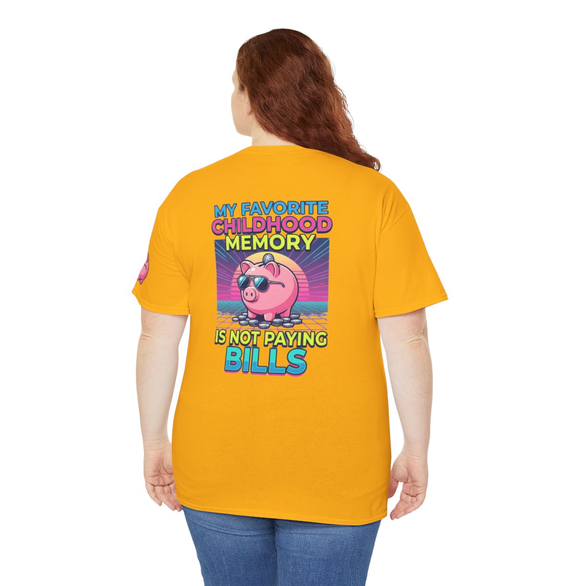 Color: Gold | Favortie Childhood Memories - Not Paying Bills Premium Graphic Tee