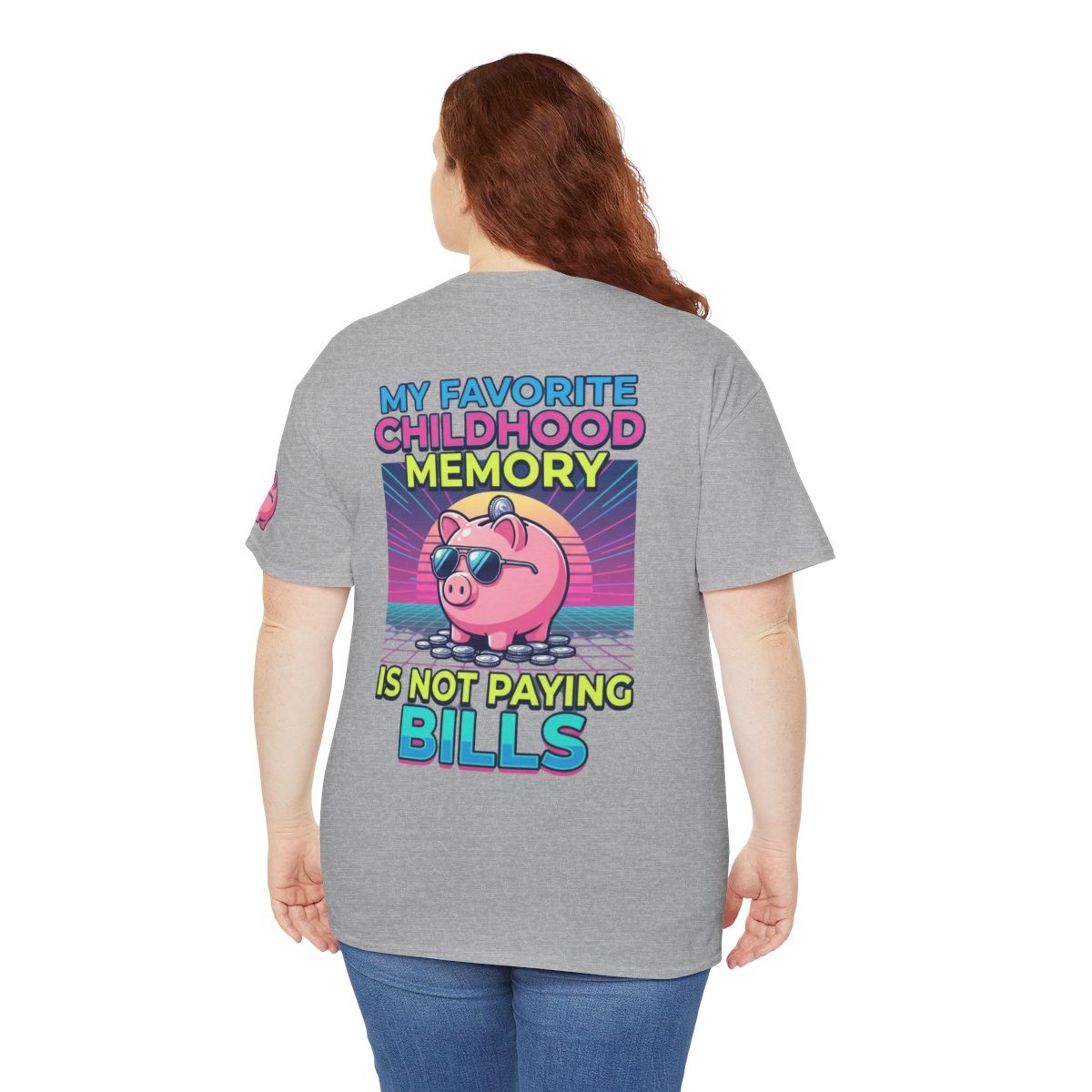 Color: Sport Grey | Favortie Childhood Memories - Not Paying Bills Premium Graphic Tee
