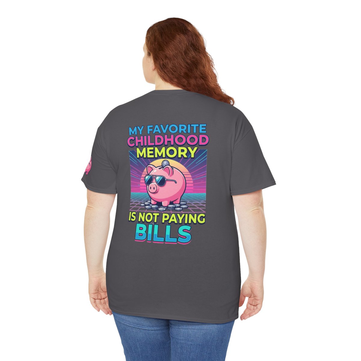 Color: Charcoal | Favortie Childhood Memories - Not Paying Bills Premium Graphic Tee