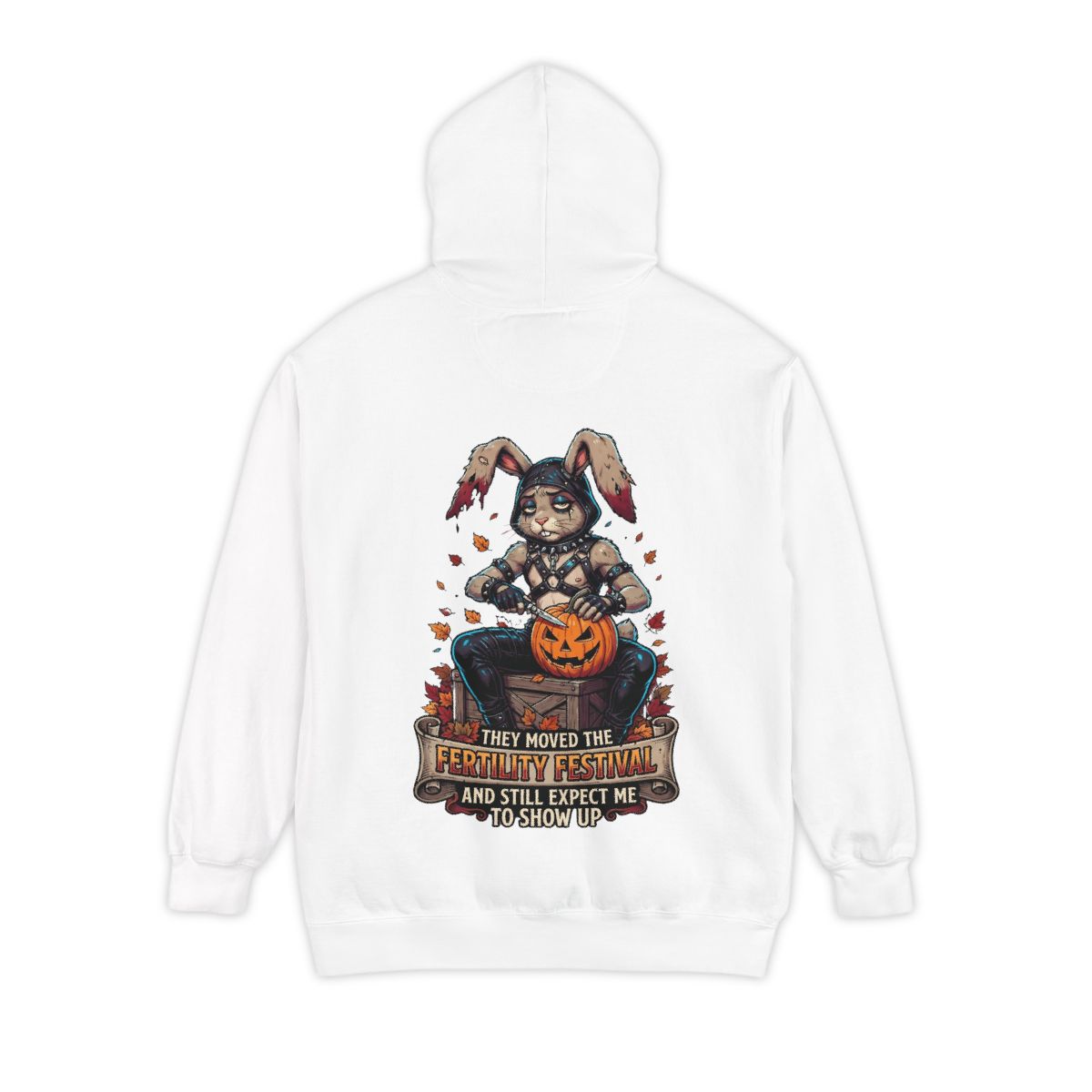 Color: White | Fertility Festival Garment-Dyed Hoodie