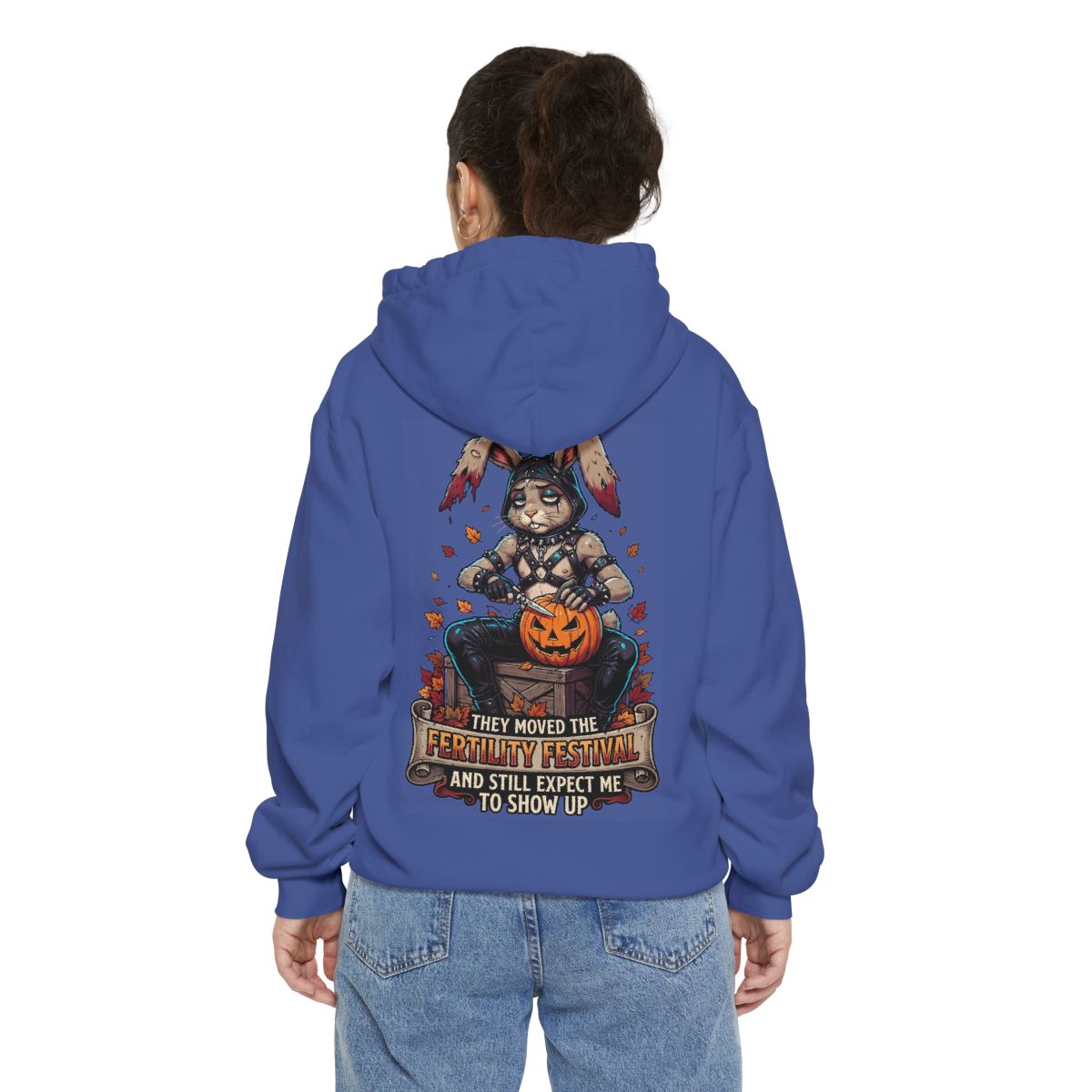 Color: Flo Blue | Fertility Festival Garment-Dyed Hoodie