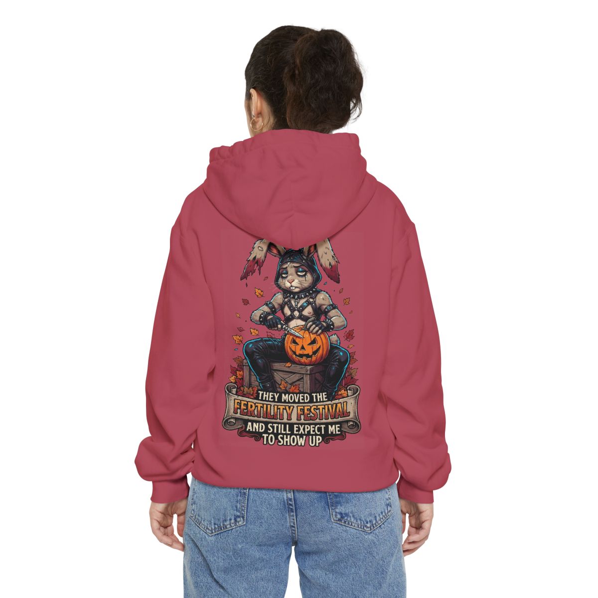 Color: Crimson | Fertility Festival Garment-Dyed Hoodie