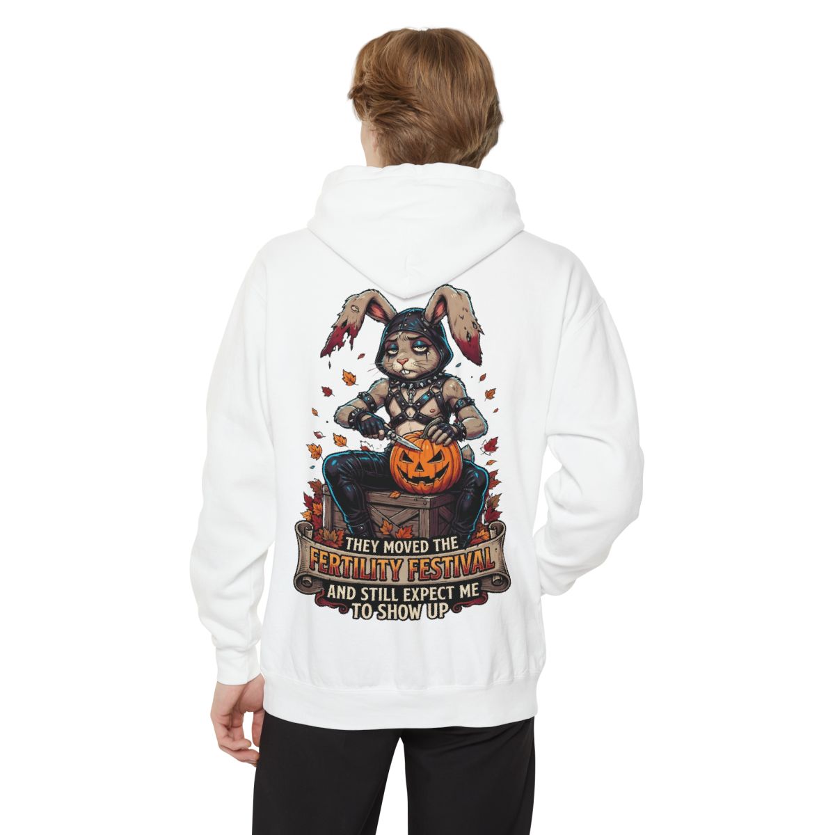 Color: White | Fertility Festival Garment-Dyed Hoodie