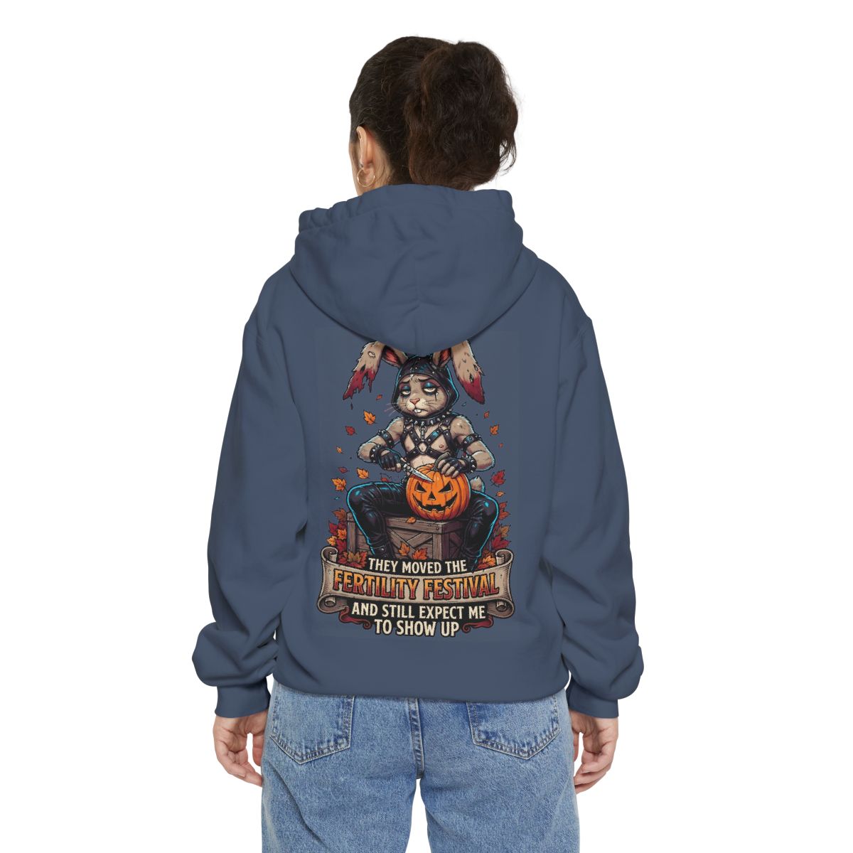 Color: Denim | Fertility Festival Garment-Dyed Hoodie