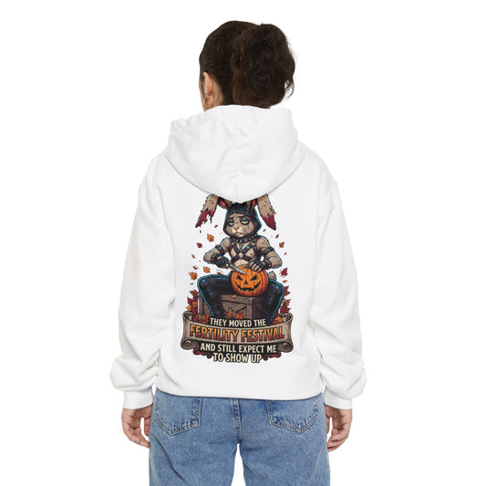 Color: White | Fertility Festival Garment-Dyed Hoodie