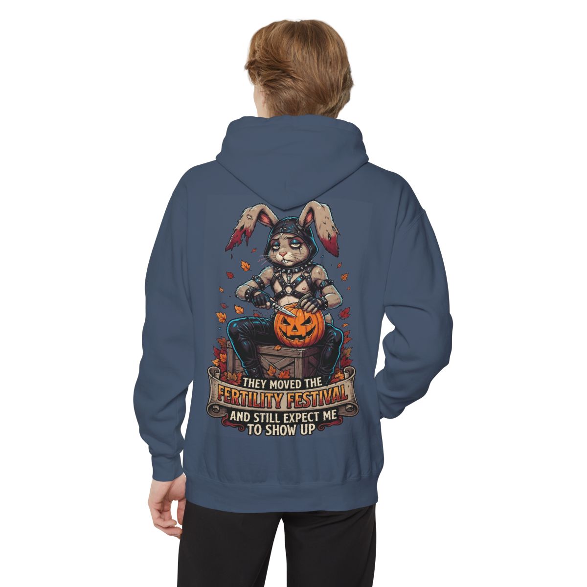 Color: Denim | Fertility Festival Garment-Dyed Hoodie