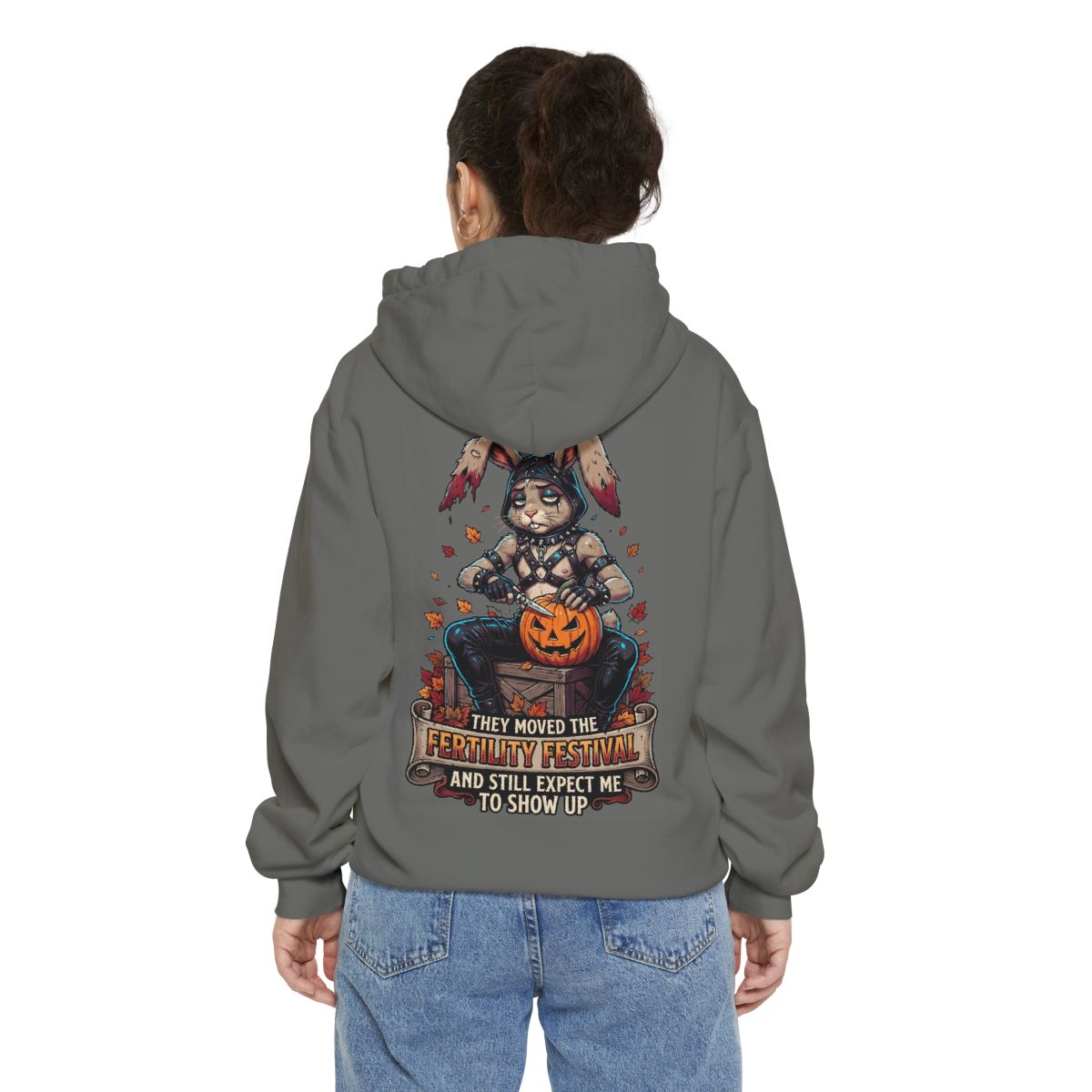 Color: Grey | Fertility Festival Garment-Dyed Hoodie