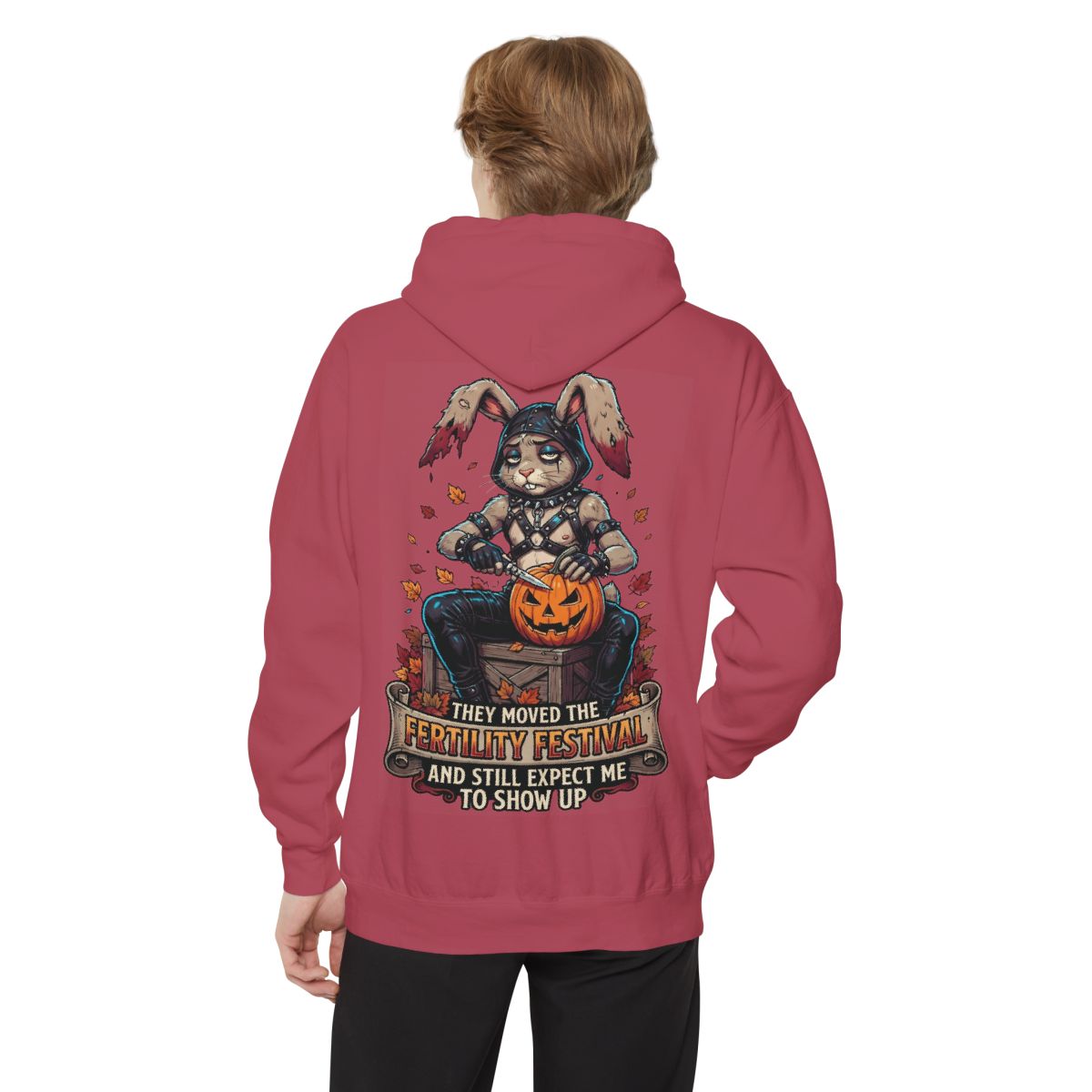 Color: Crimson | Fertility Festival Garment-Dyed Hoodie