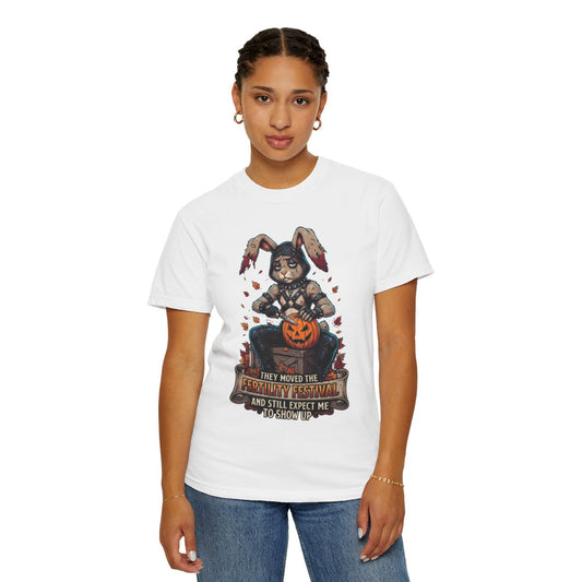 Color: White | Fertility Festival Unisex Garment-Dyed Tee