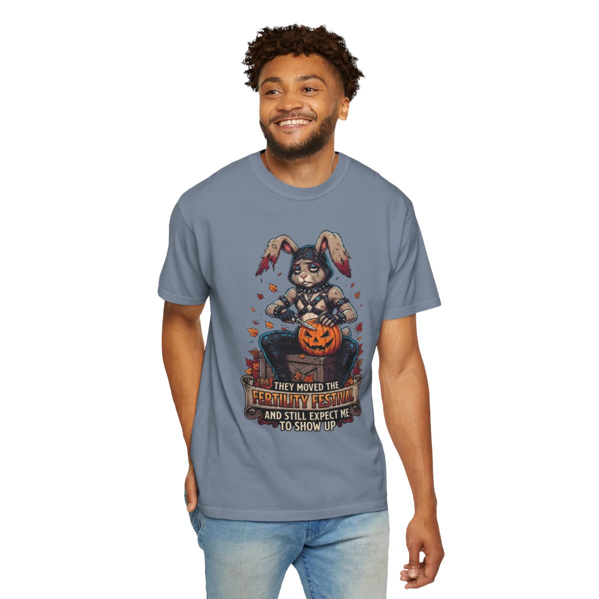 Color: Blue Jean | Fertility Festival Unisex Garment-Dyed Tee