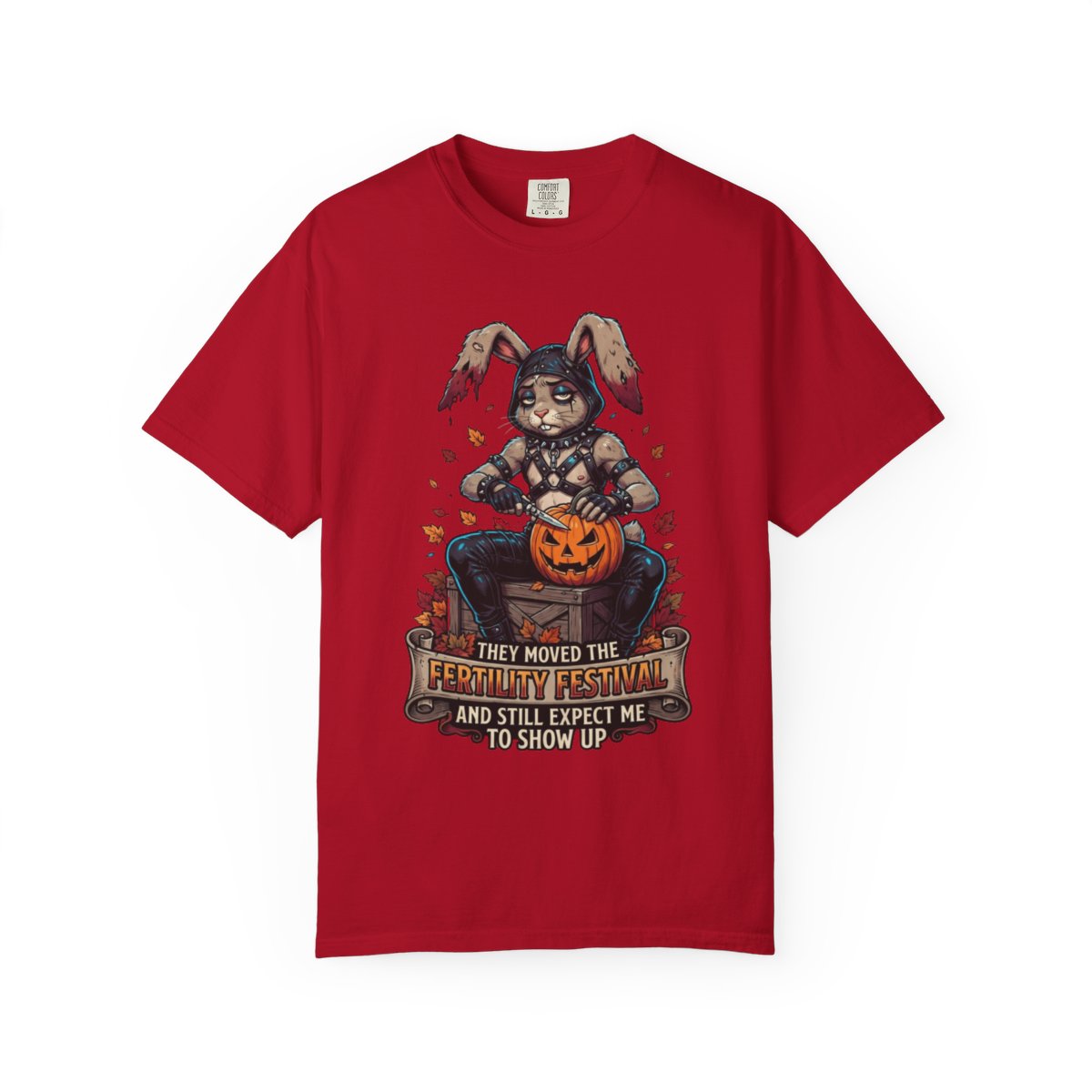 Color: Red | Fertility Festival Unisex Garment-Dyed Tee