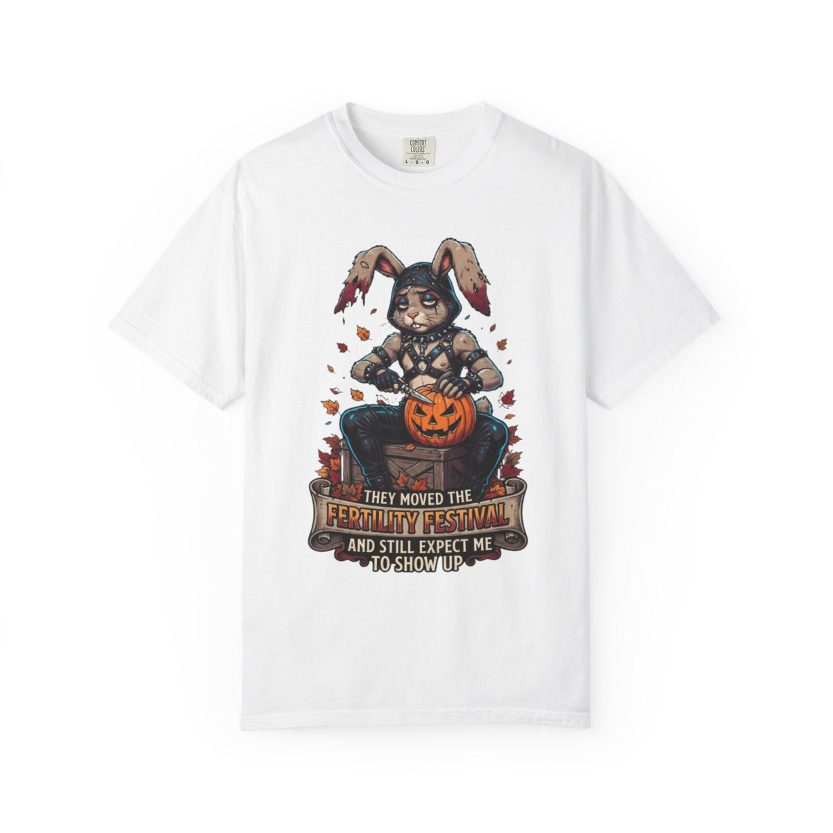 Color: White | Fertility Festival Unisex Garment-Dyed Tee