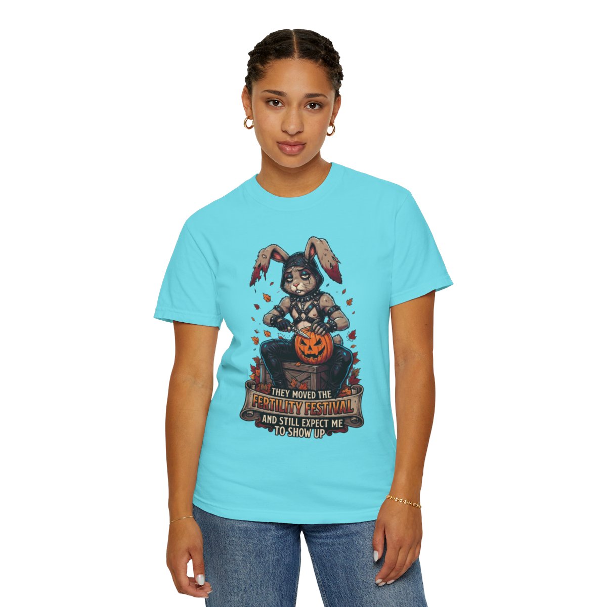 Color: Lagoon Blue | Fertility Festival Unisex Garment-Dyed Tee