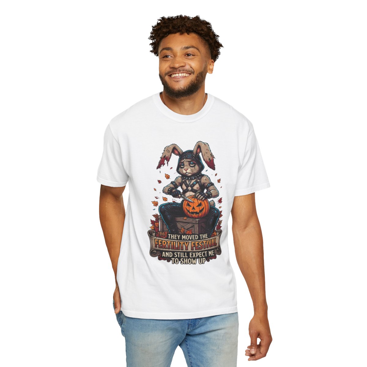 Color: White | Fertility Festival Unisex Garment-Dyed Tee