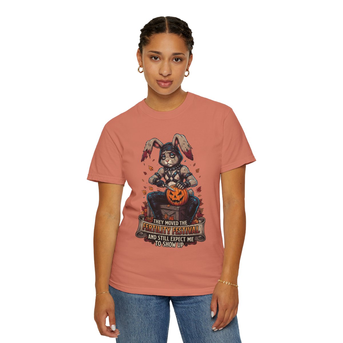 Color: Terracotta | Fertility Festival Unisex Garment-Dyed Tee