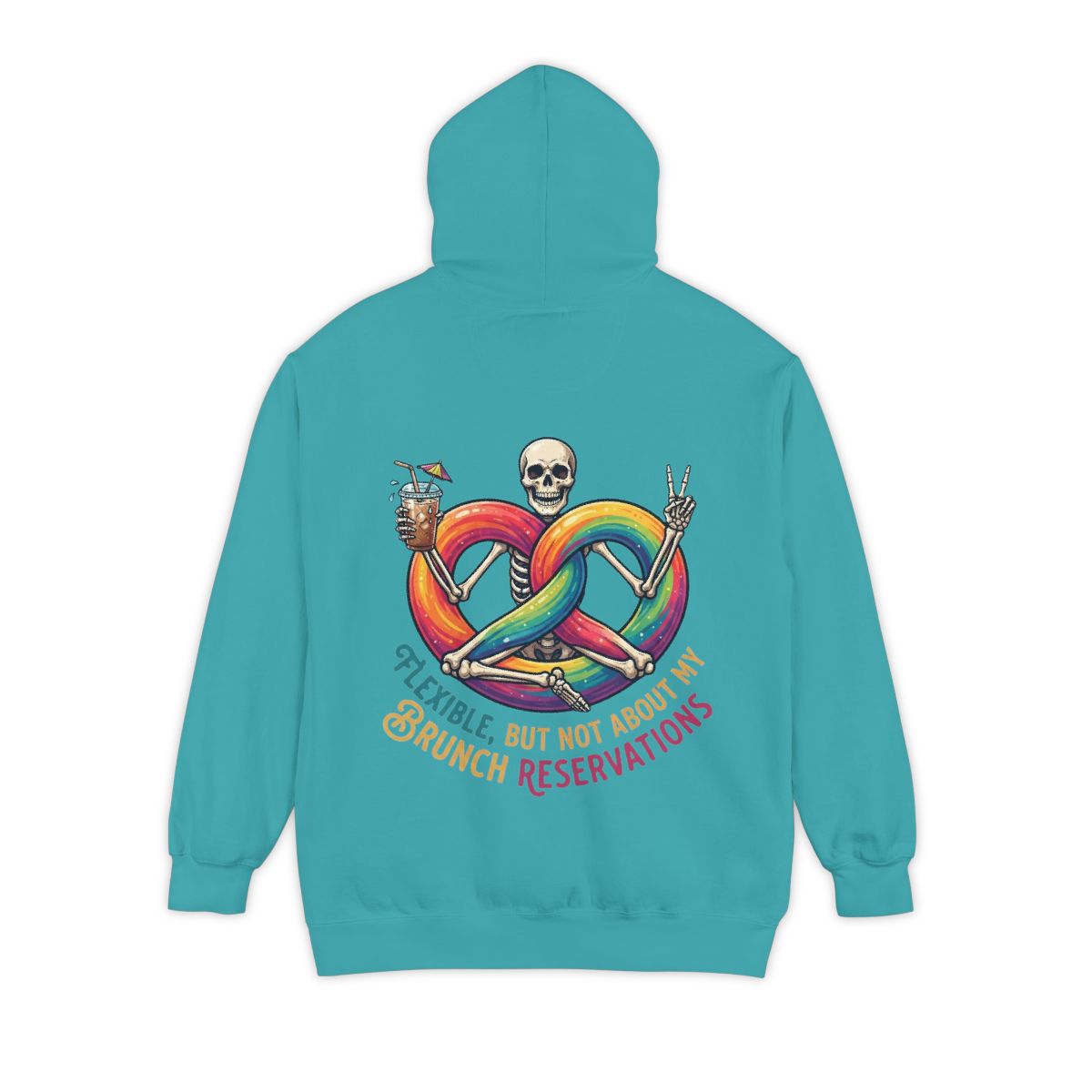 Color: Seafoam | Flexible But Not About Brunch Garment-Dyed Hoodie