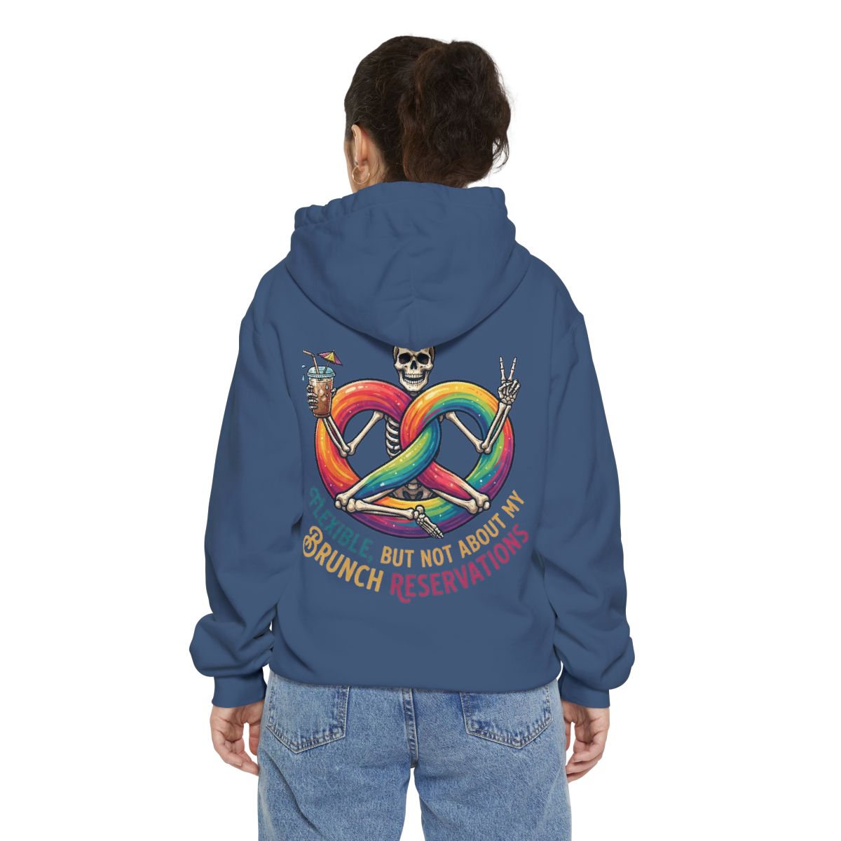 Color: True Navy | Flexible But Not About Brunch Garment-Dyed Hoodie