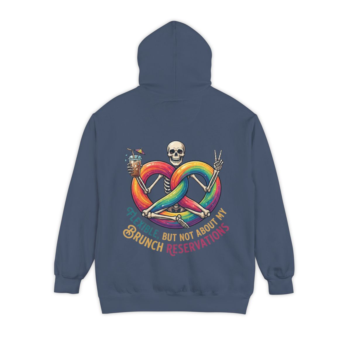 Color: Denim | Flexible But Not About Brunch Garment-Dyed Hoodie