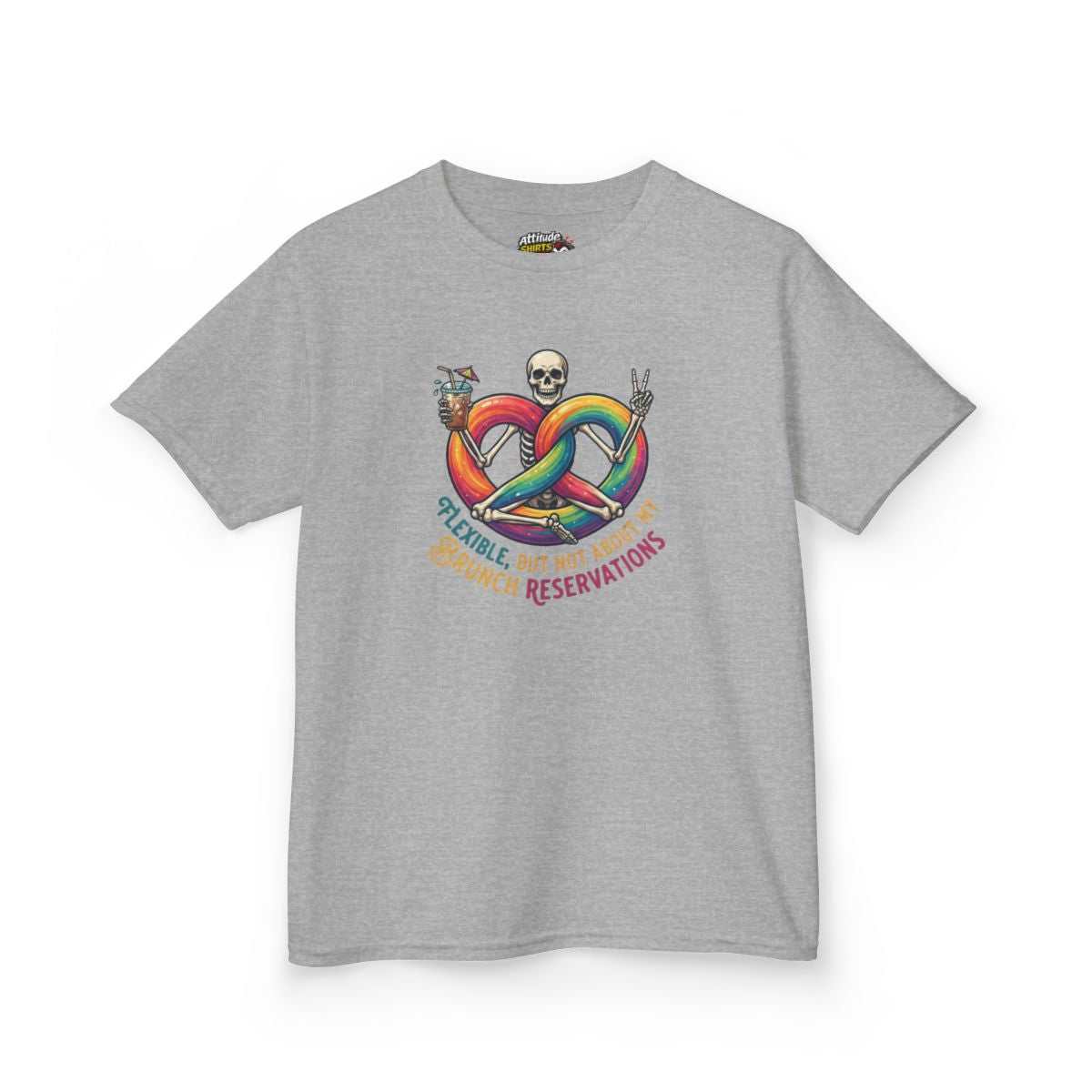 Color: Sport Grey | Flexible But Not About Brunch Kids Tee