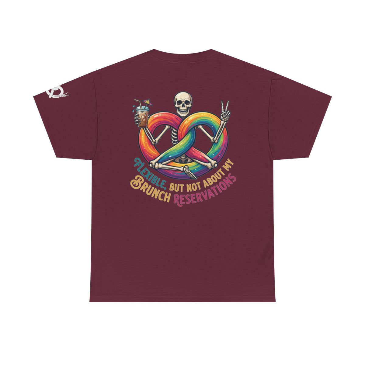 Color: Maroon | Flexible But Not About Brunch Premium Graphic Tee