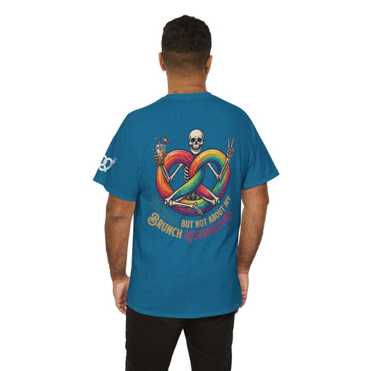 Color: Antique Sapphire | Flexible But Not About Brunch Premium Graphic Tee